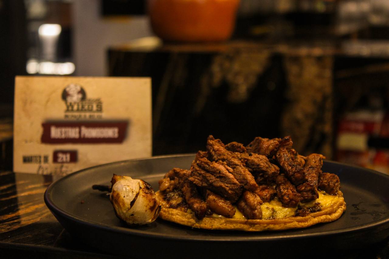 Taco con carne en fajitas